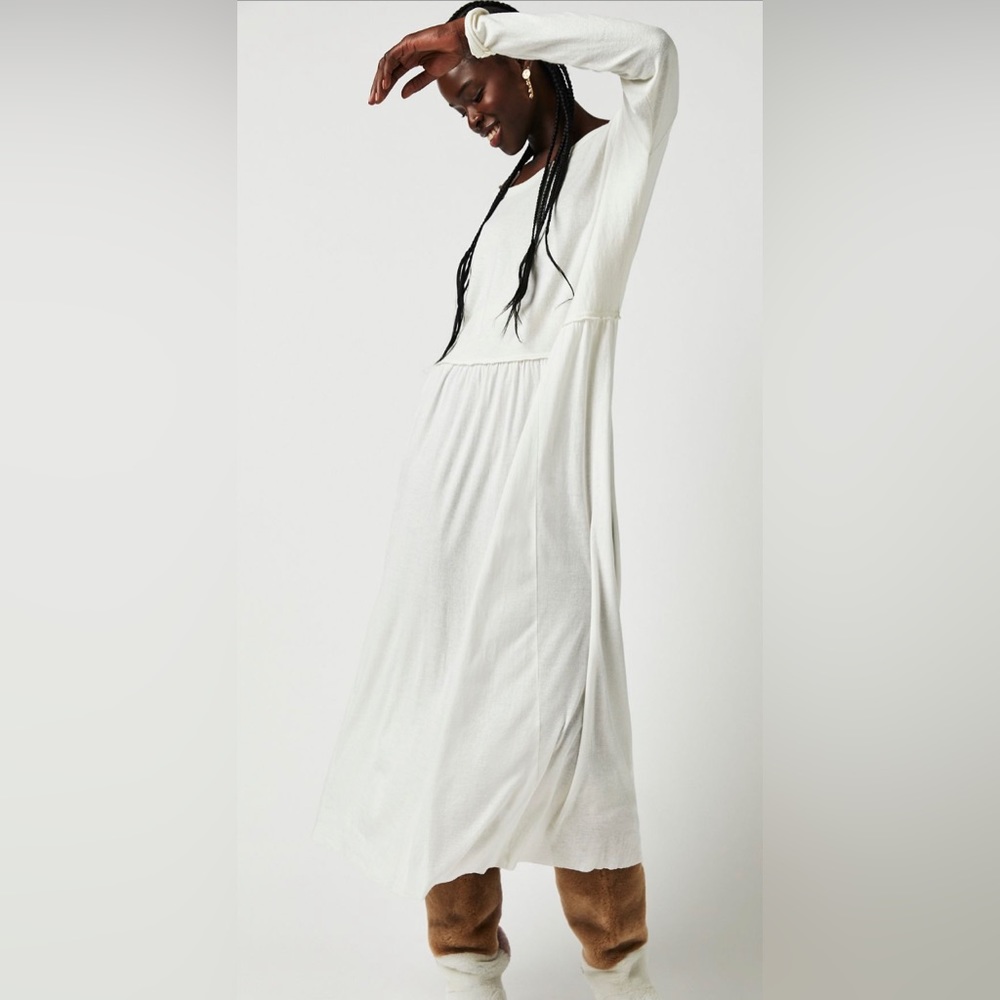 Free People White Midi Dress